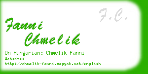 fanni chmelik business card